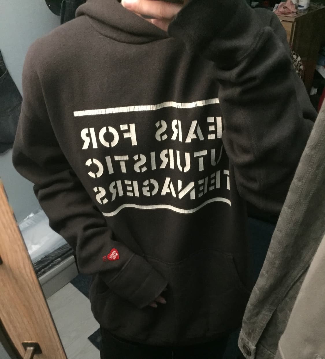 휴먼메이드 레터링 후드티 상품이미지2