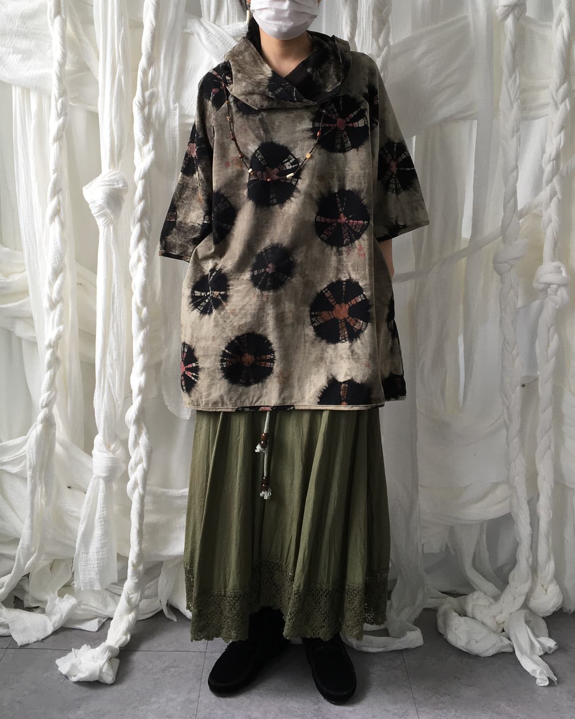 Dyed crochet point skirt 상품이미지9