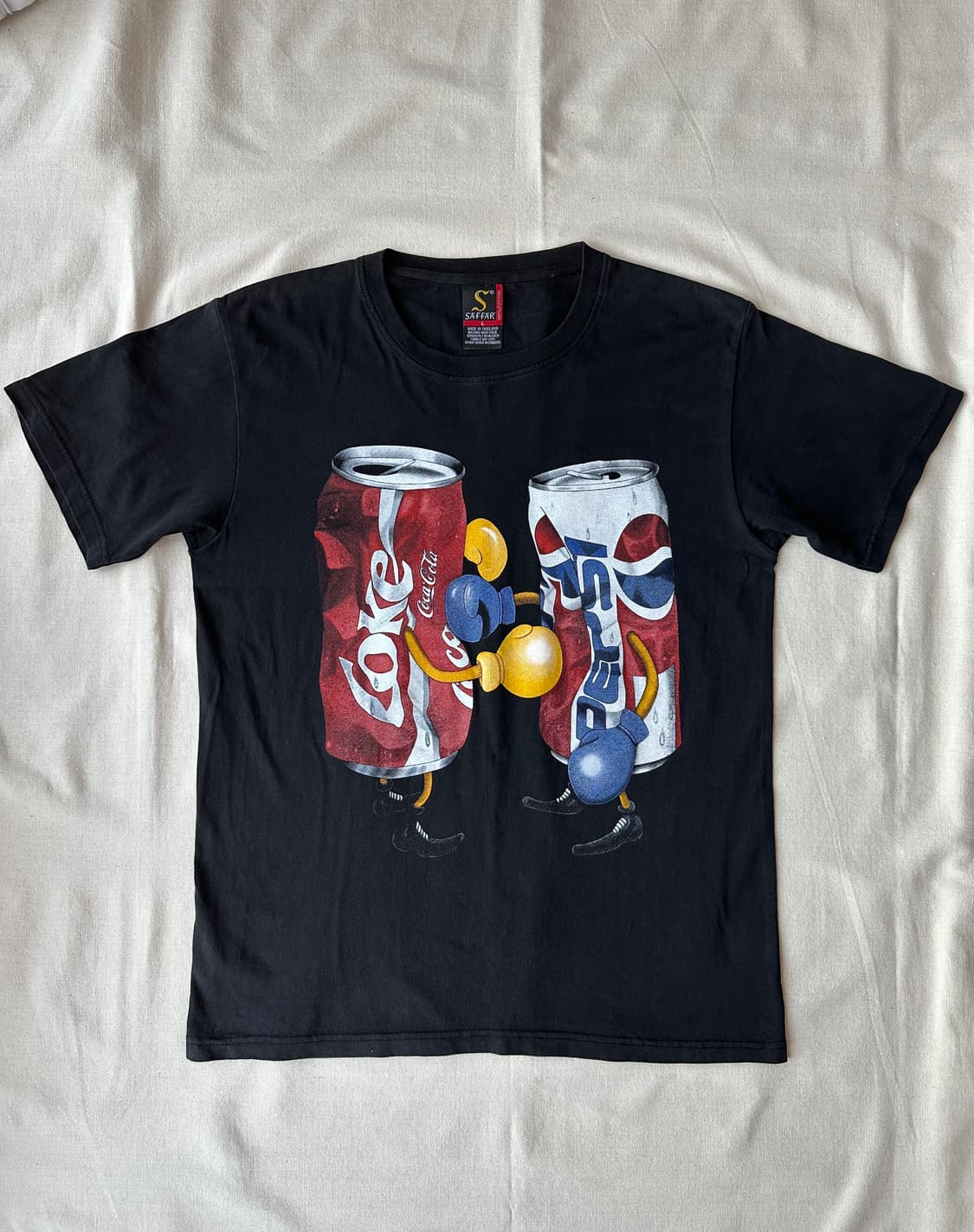 코카콜라 vs 펩시 복싱 그래픽 반팔 티셔츠 블랙 L 상품이미지1