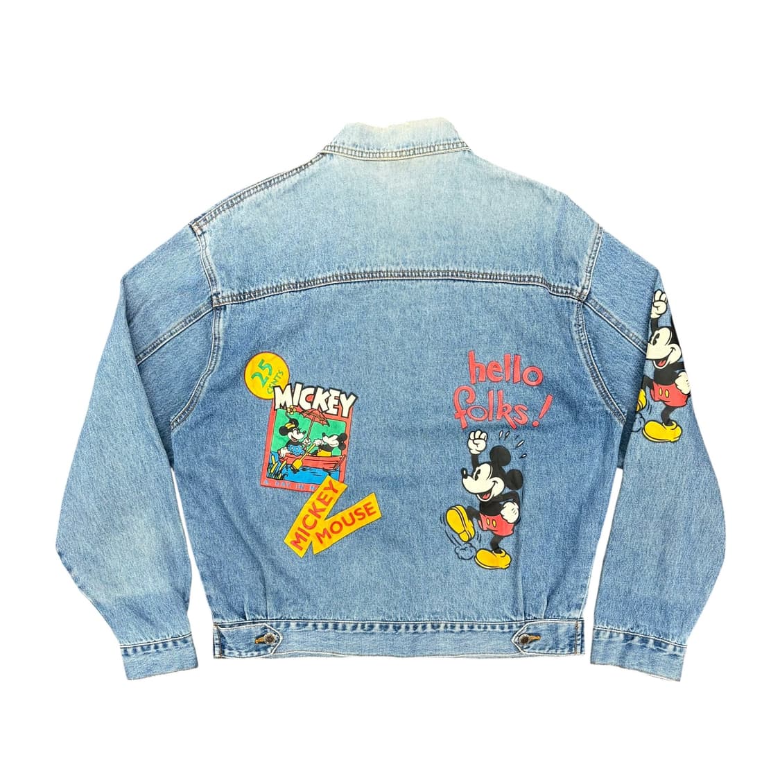 (XL) 90s 디즈니 미키마우스 데님 자켓 청자켓 상품이미지3