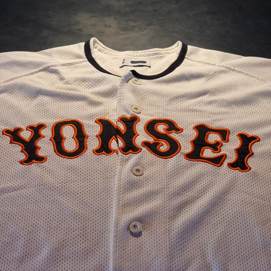 연세대 휠라 선수 실착 야구 유니폼  105-110 상품이미지1