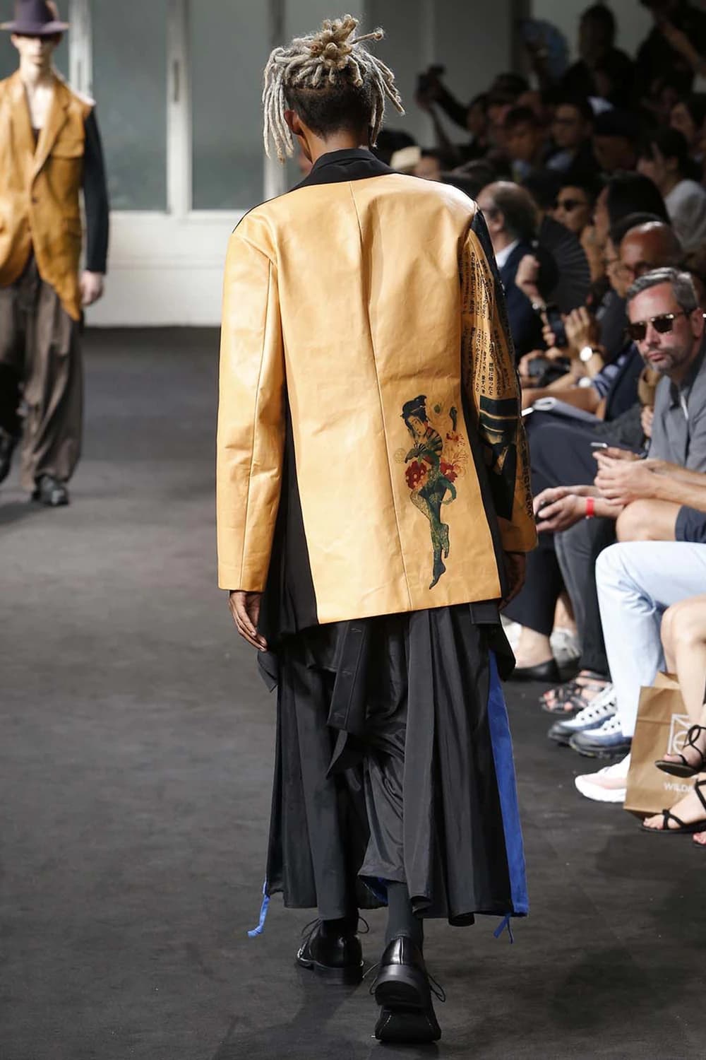 (3)19ss 요지야마모토 뿌르옴므 바이컬러 벌룬카라스 팬츠 상품이미지2