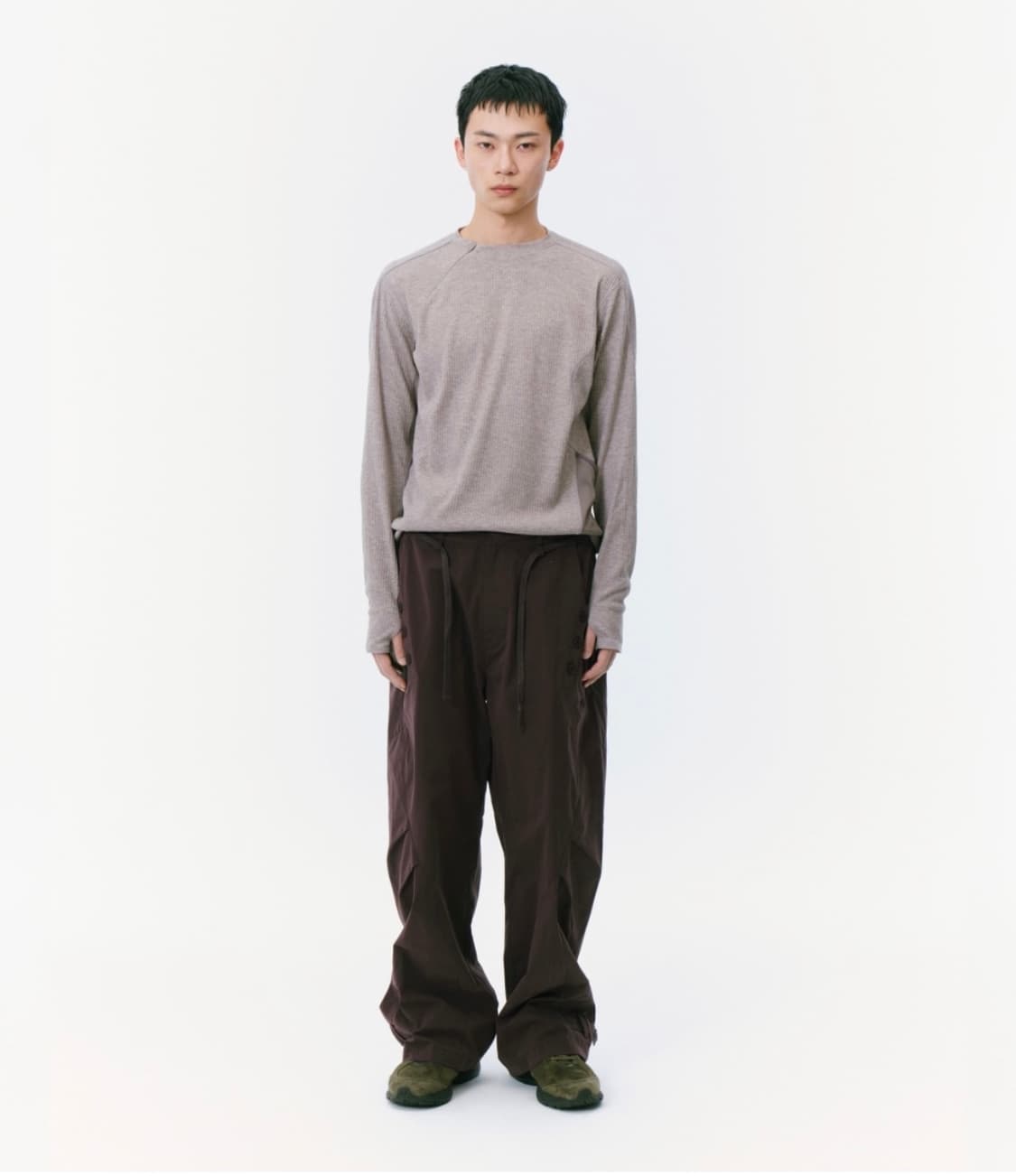 산산기어 리브드 롱슬리브 애쉬 핑크 상품이미지4
