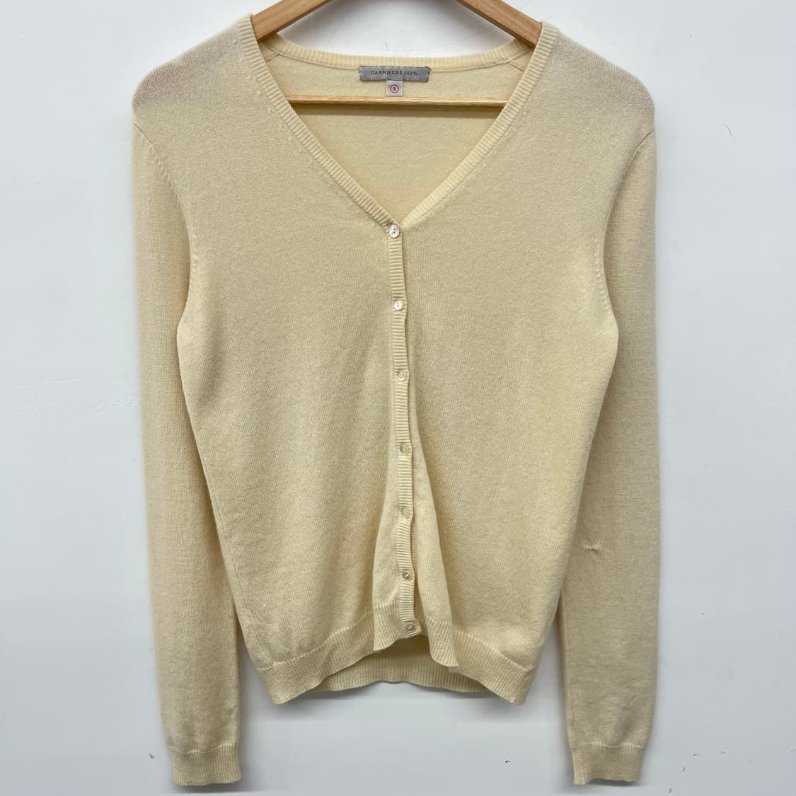 캐시미어 100% 아이보리 가디건 여s 상품이미지2