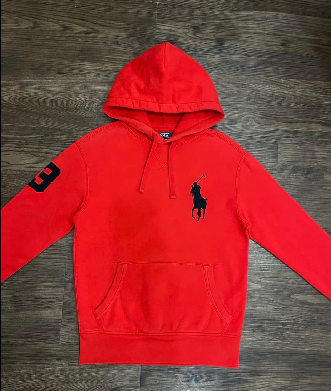폴로 랄프로렌 빅포니 후드티 레드  상품이미지3