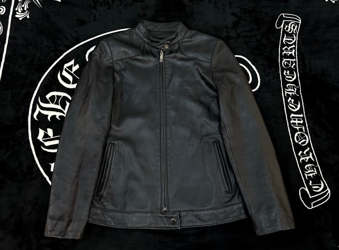 leather 빈티지 레더 미니멀 가죽자켓 램스킨 44-55 상품이미지2