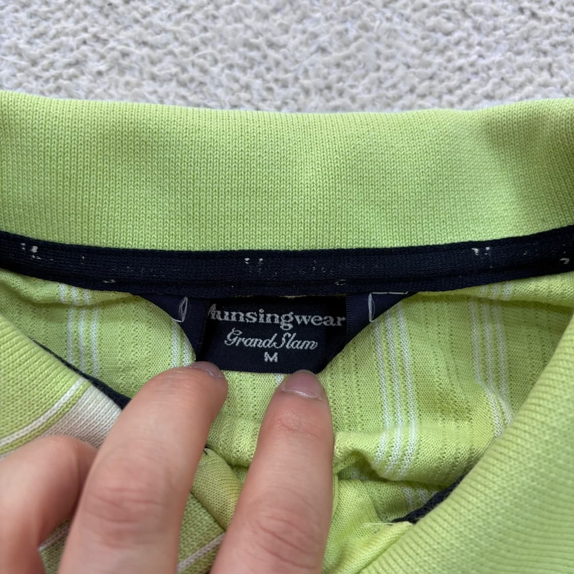 M 먼싱웨어 스트라이프 긴팔 카라 0428E 상품이미지3