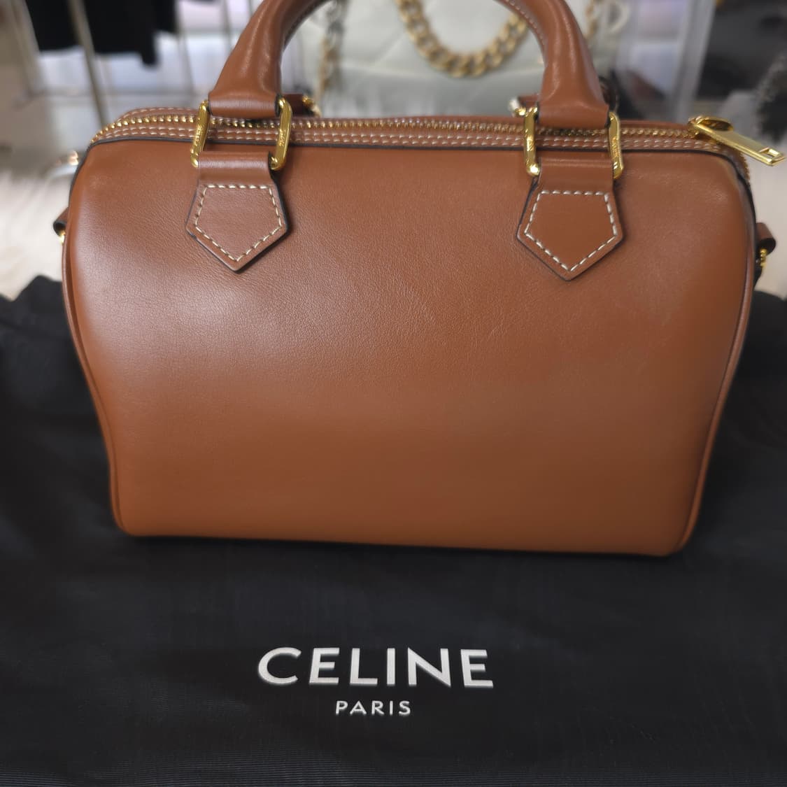 [중고/정품] 셀린느 스몰 보스턴 / 부드러운 카프스킨 + 백참 상품이미지5