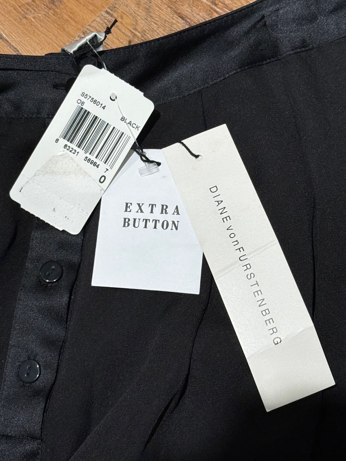 다이앤 본 퍼스텐버그 블랙 쉬폰 미디 스커트 상품이미지8