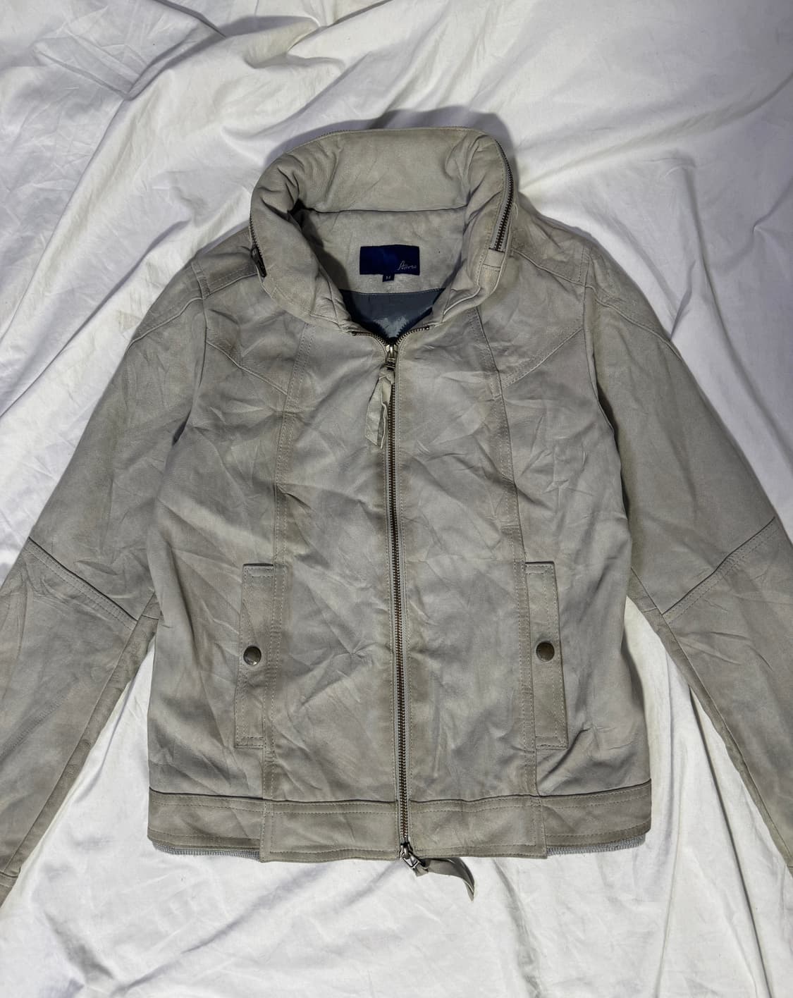 아비렉스 보노 타입 램스킨 레더 자켓 y2k lgb goa 상품이미지5