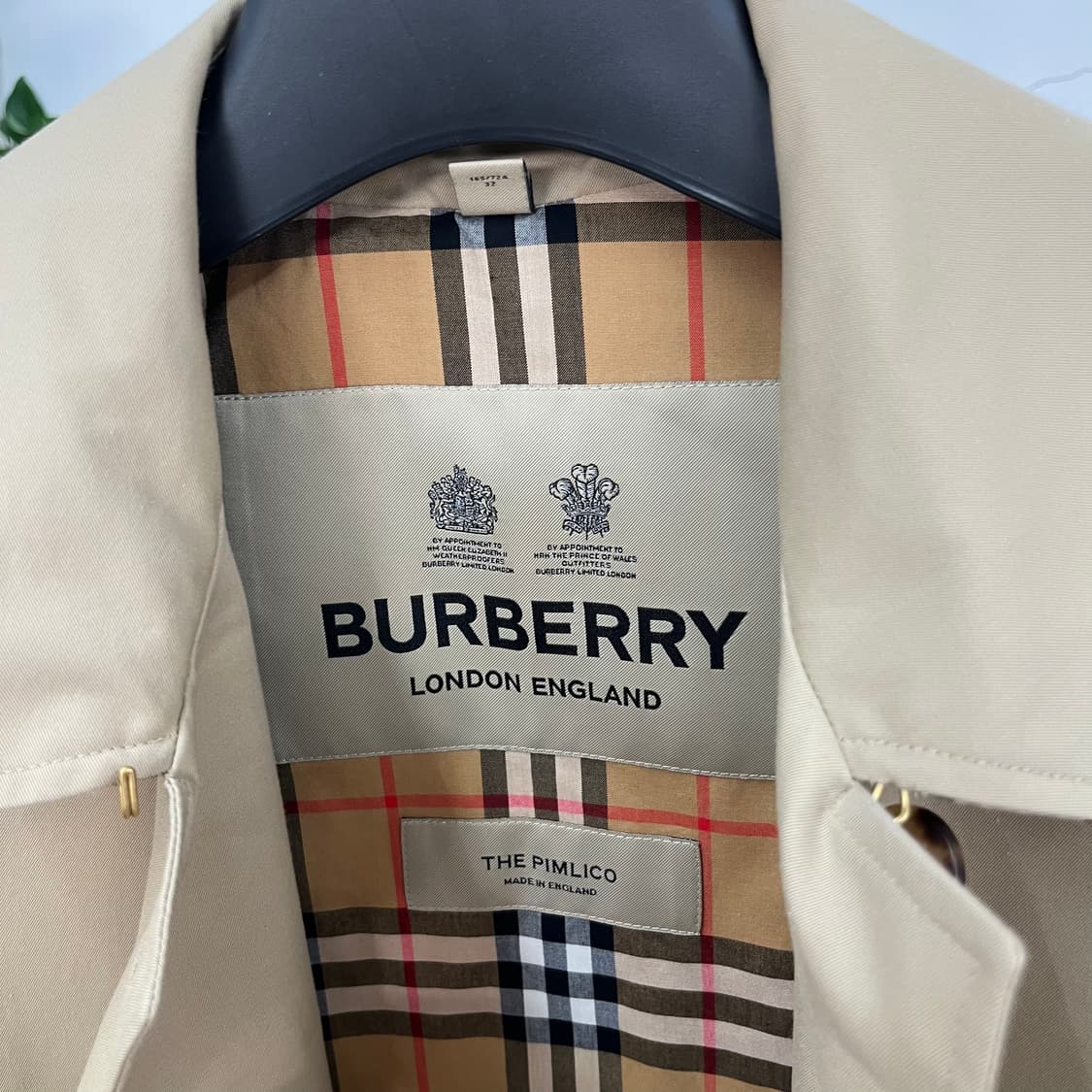 버버리 우먼 핌리코 싱글 트렌치 코트 M 상품이미지3