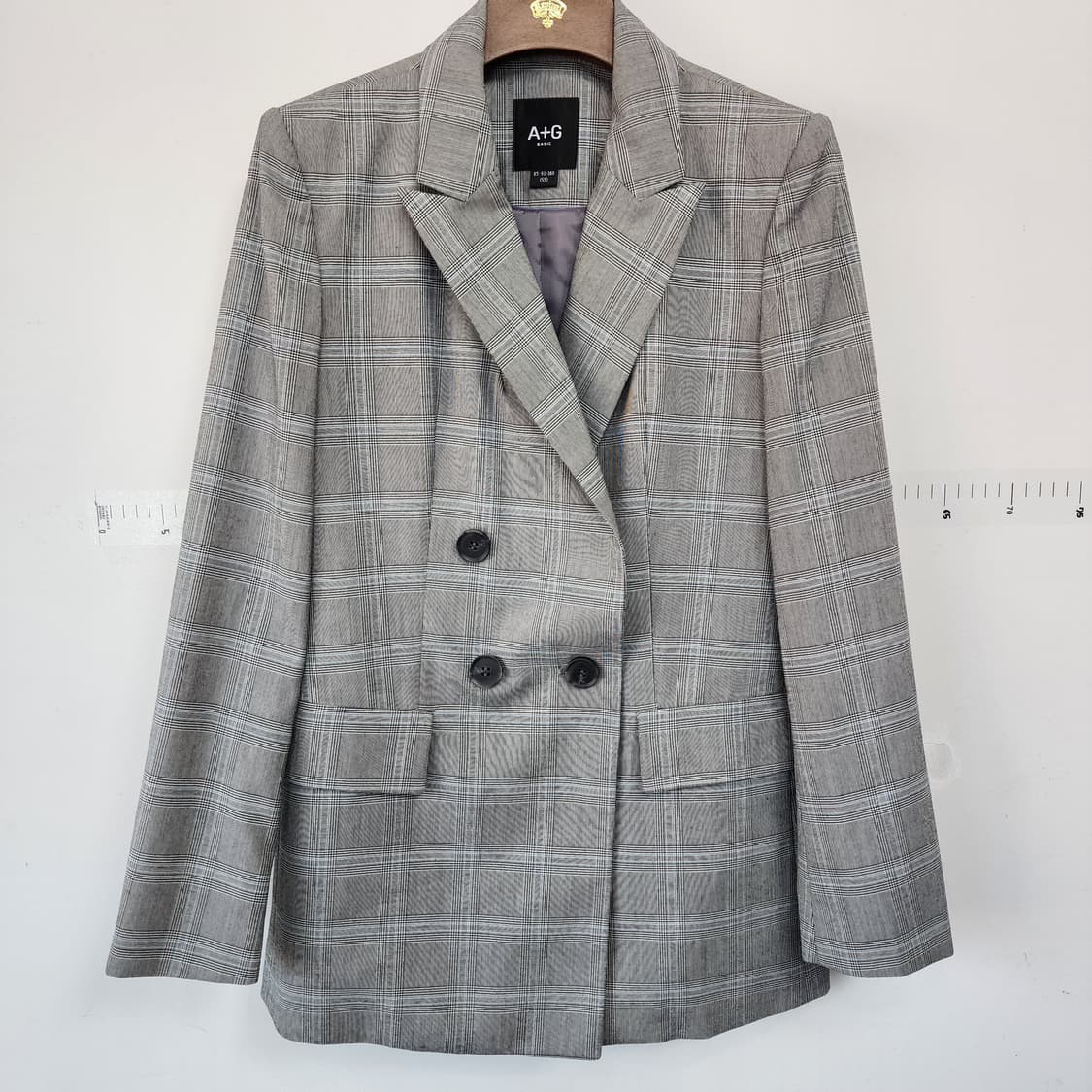 A+G 체크 더블 버튼 자켓 상품이미지1