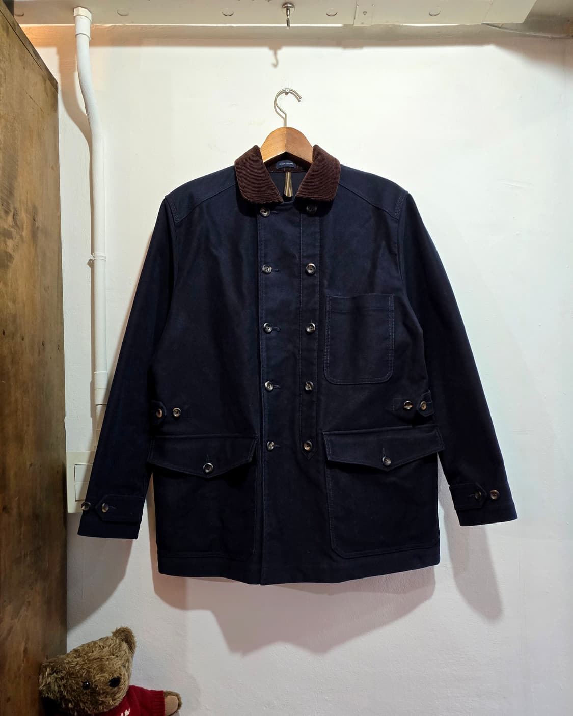 드레익스 몰스킨 더블 브레스티드 워크 코트 (Drakes) 상품이미지2