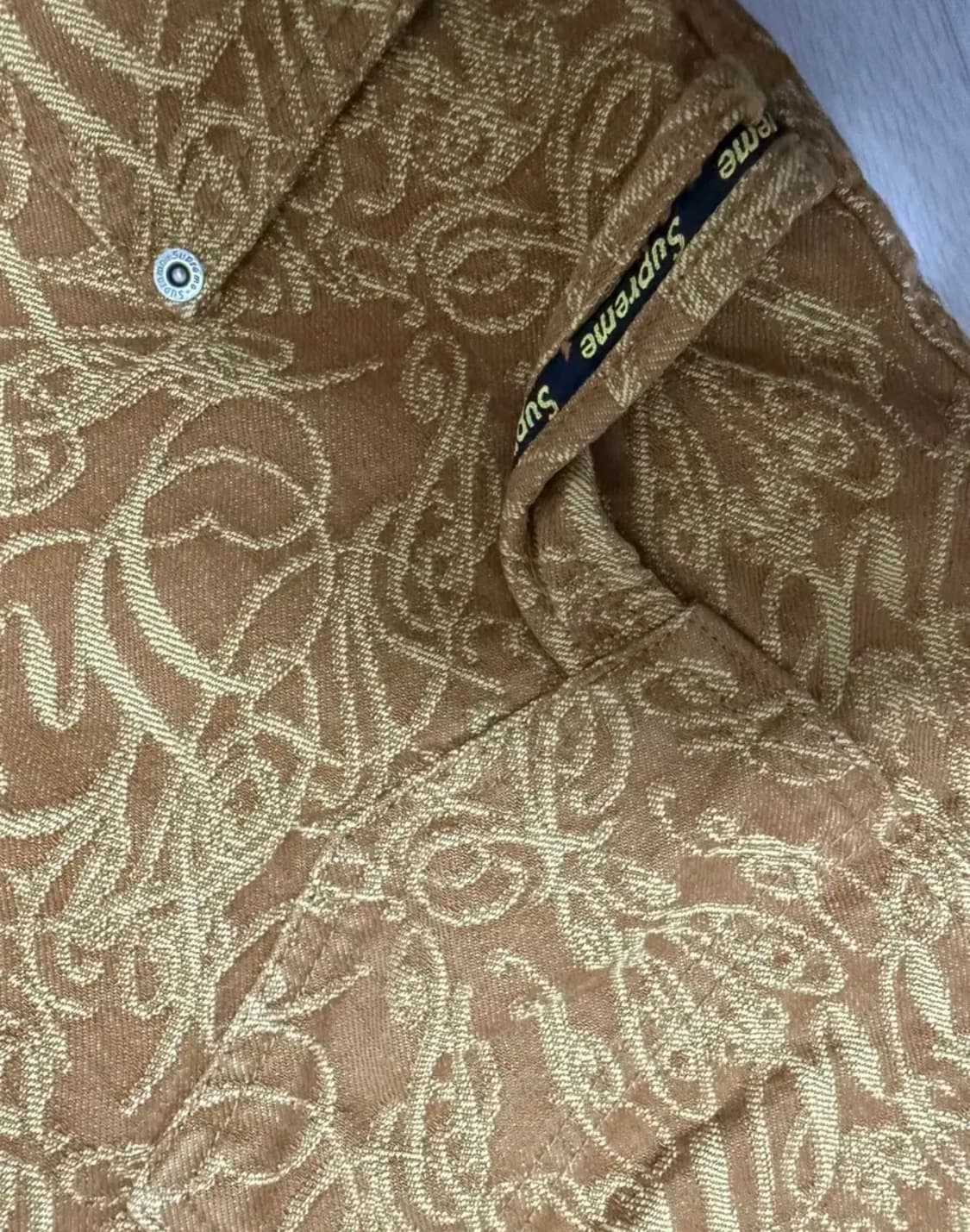 슈프림 스크립트 자카드 더블 니 데님 페인터 팬츠 브라운 - 22FW 상품이미지3