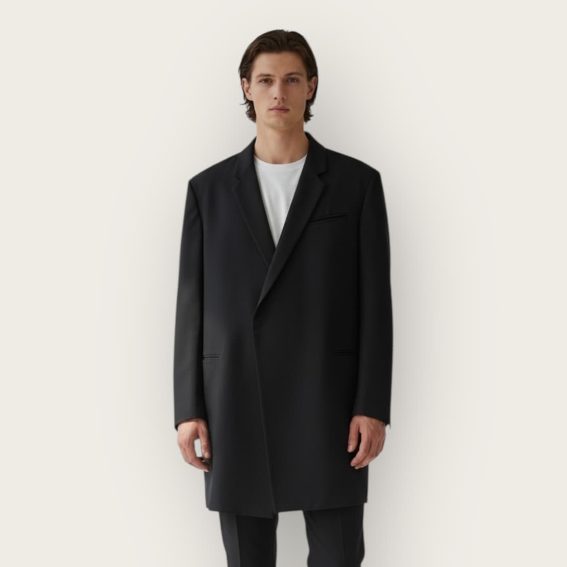 100/ 시스템옴므 브라이튼 사선 원버튼 자켓 상품이미지1