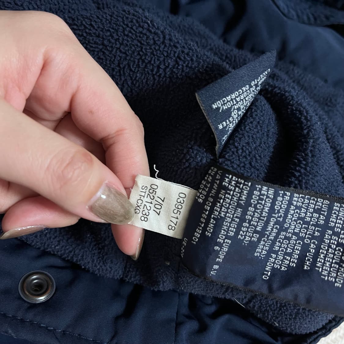 [정품] 타미 네이비 안감기모 두툼 점퍼 [ S ] 상품이미지5