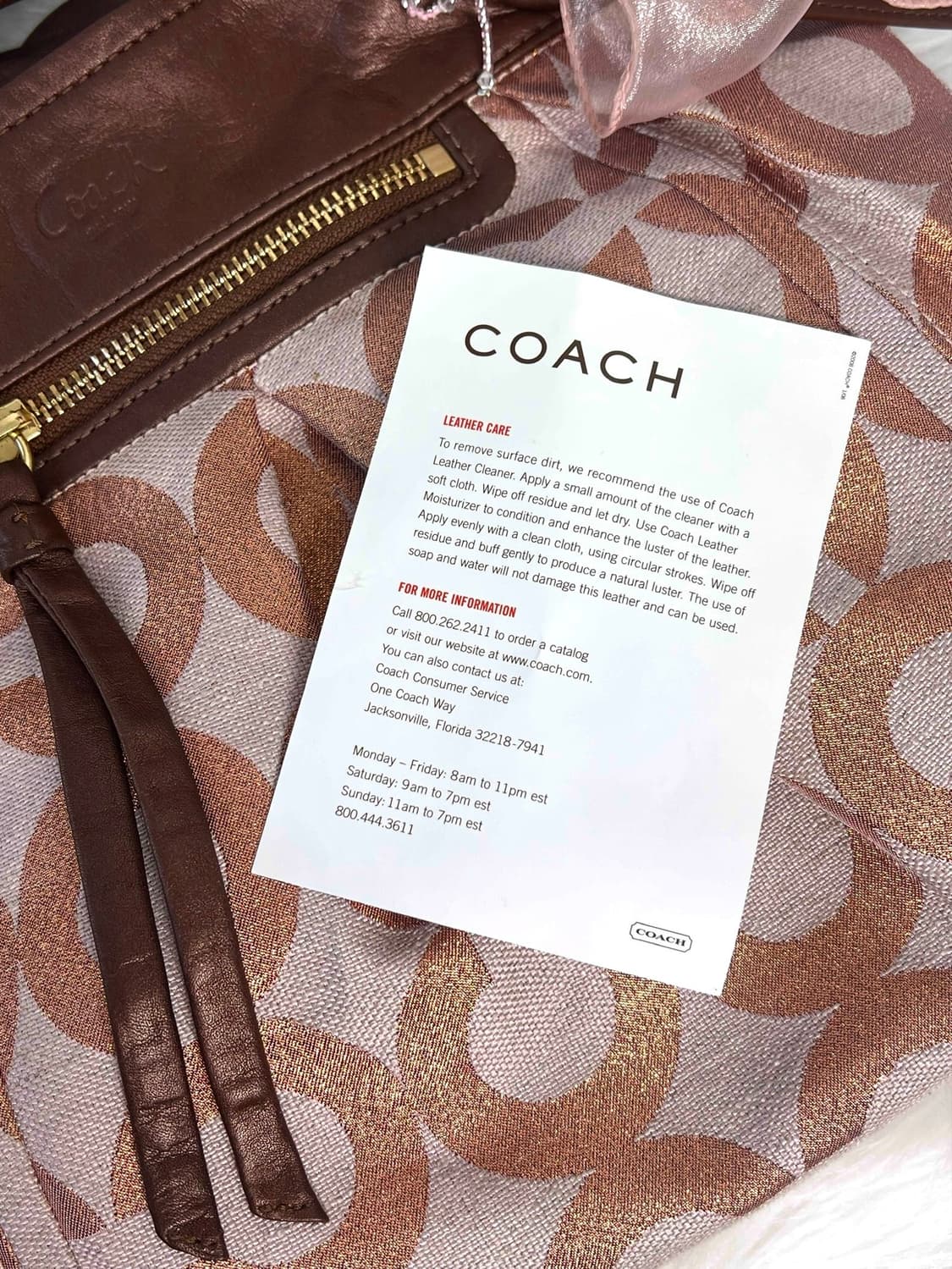 90s Coach Chocolate Rose Gold Signature 상품이미지10
