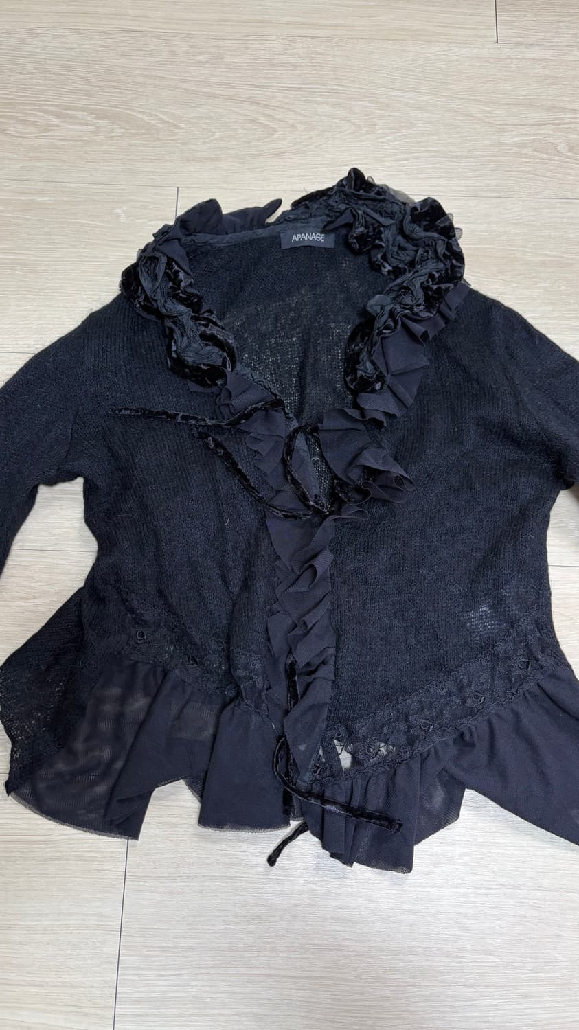 러플 니트 가디건 상품이미지1