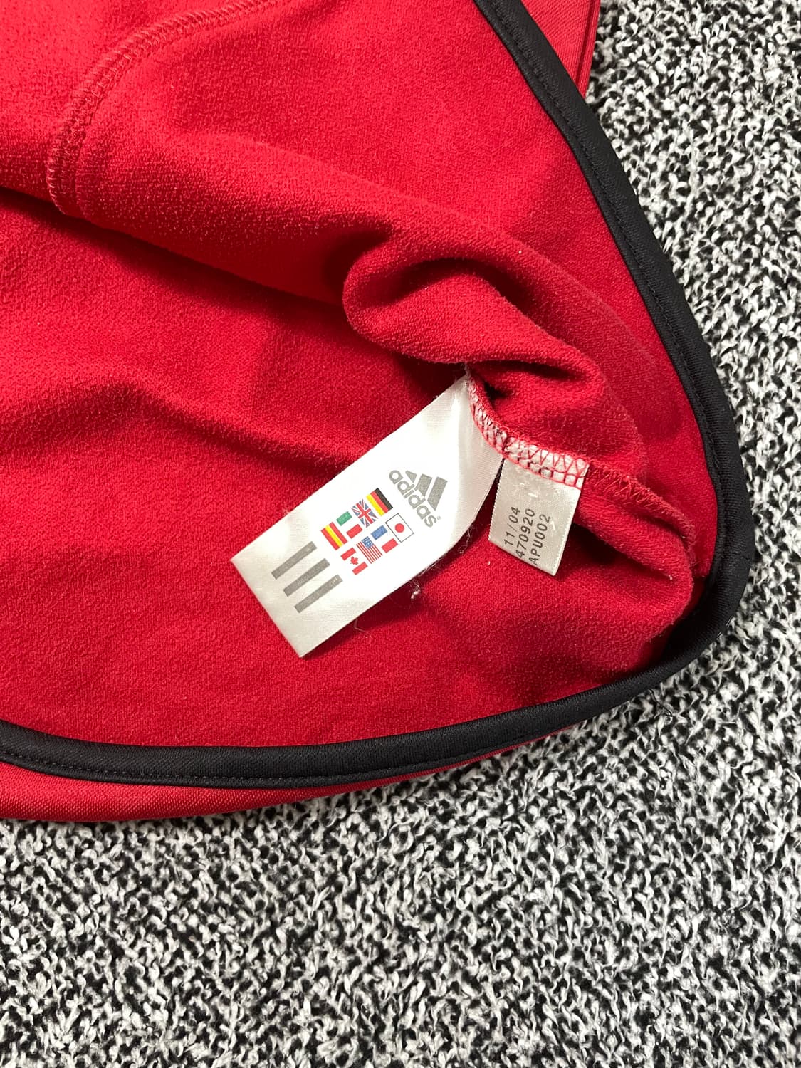 빈티지9. 아디다스 00's 축구티 클럽 긴팔 티셔츠 롱슬리브 레드블랙 상품이미지3