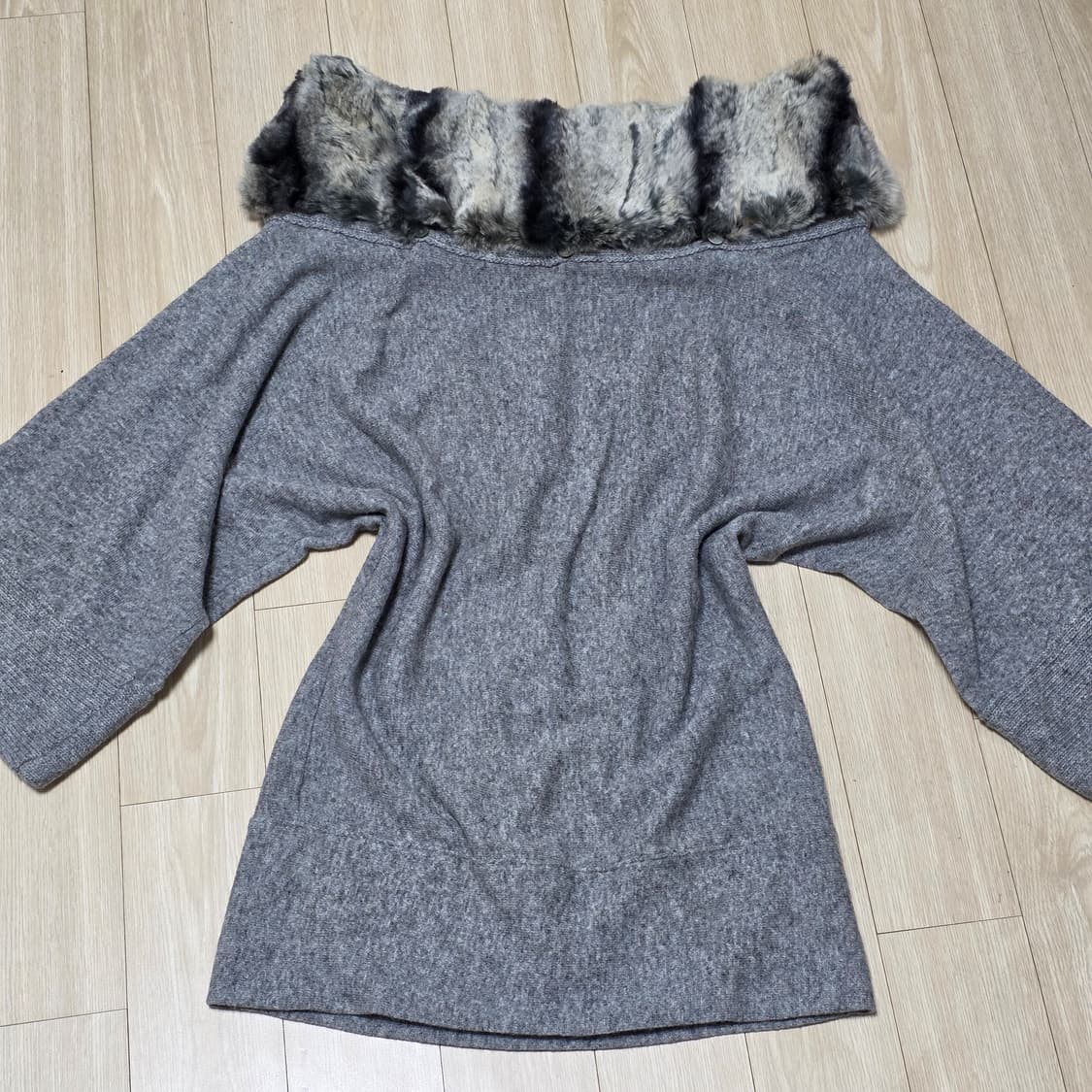 일본빈티지)오네갸루st 가오리핏 오프숄더 앙고라퍼 y2k니트 상품이미지3