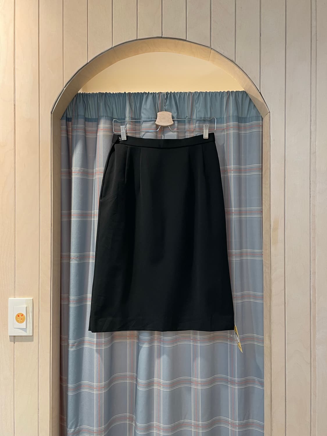 일본빈티지 블랙 미디스커트 상품이미지3