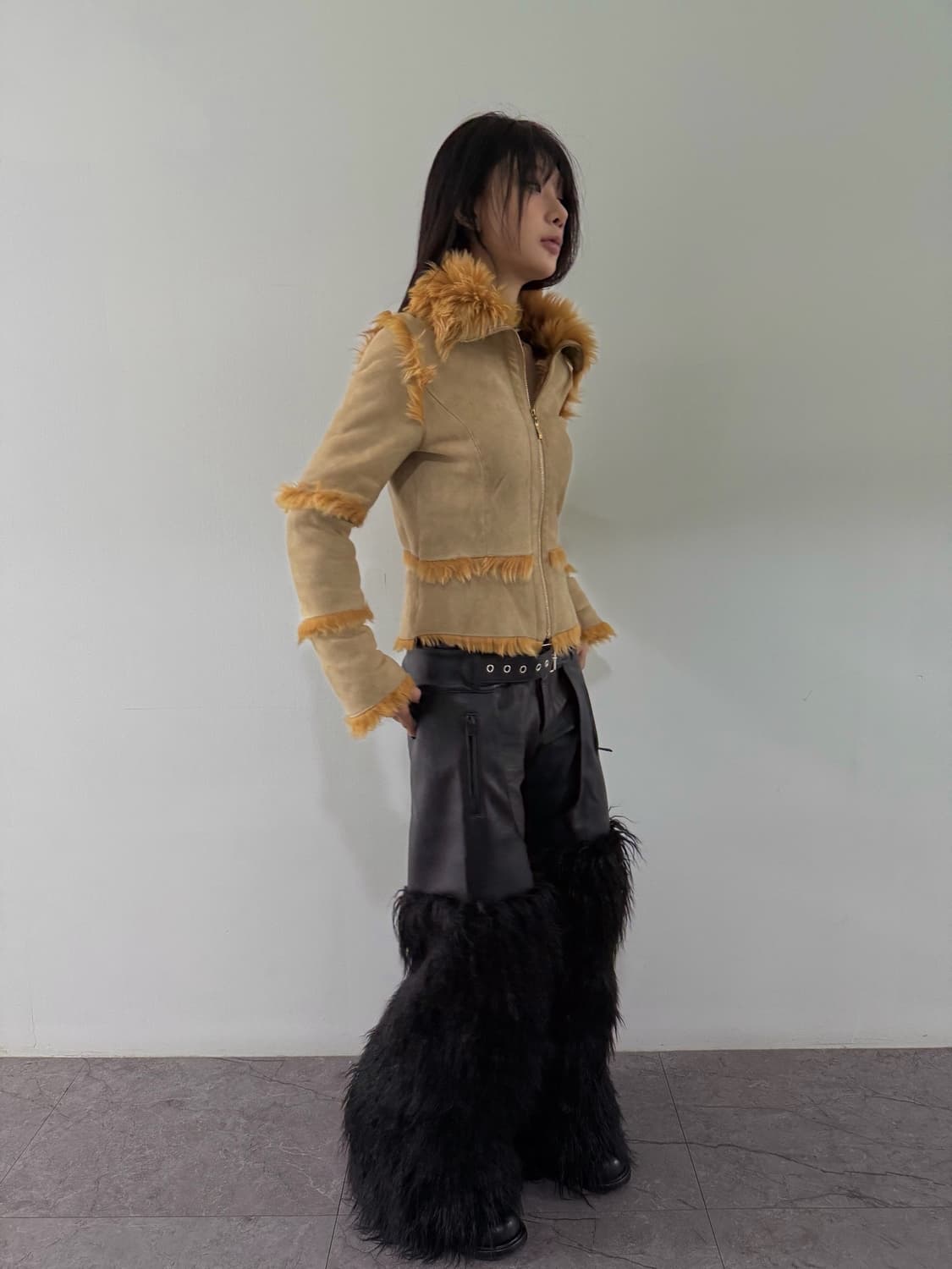 VTG FUR DETAIL JACKET 상품이미지1