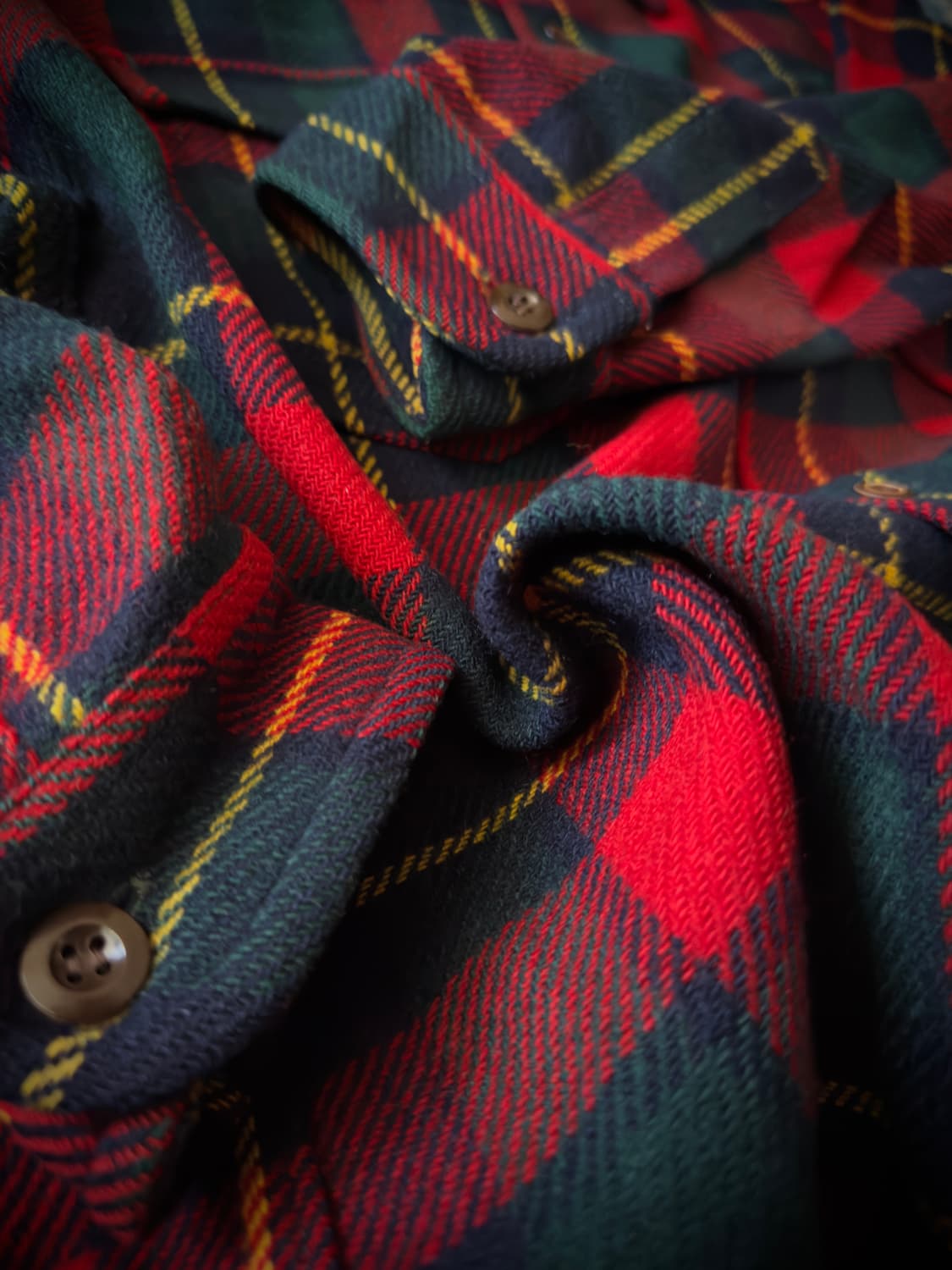 60s 70s Pendleton 퓨어 버진 울 플란넬 체크 셔츠 상품이미지8