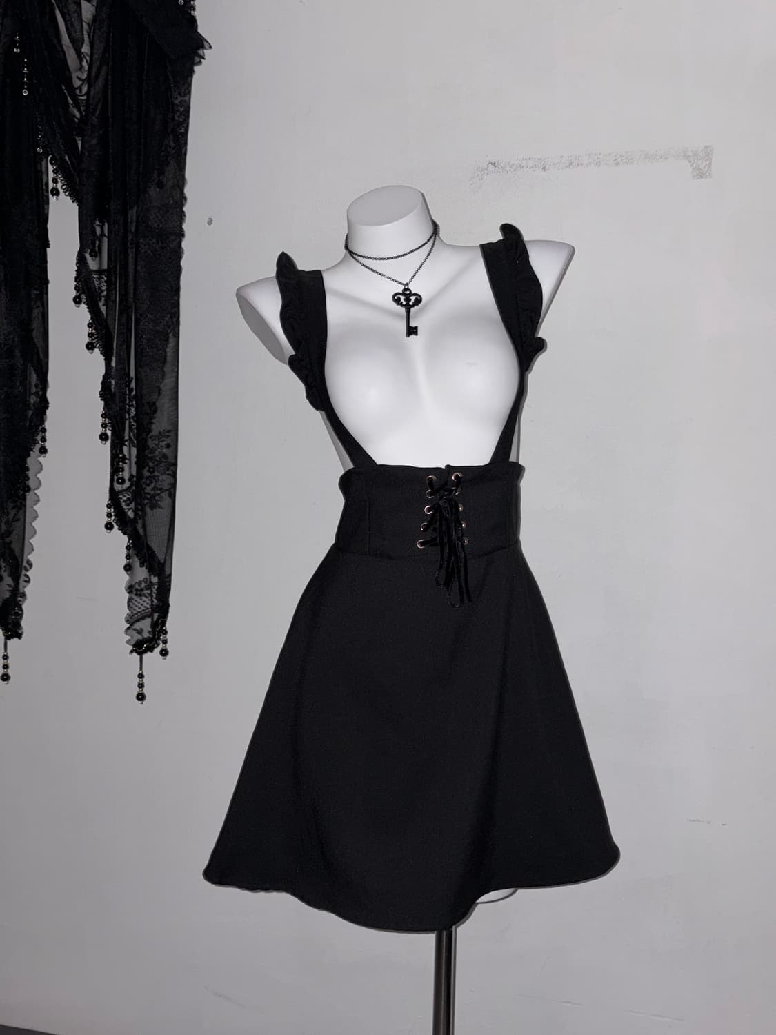 코르셋 멜빵 스커트 고스 고딕 고스로리 다크페어리 상품이미지5
