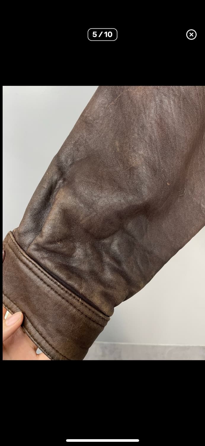 빈티지 덴폴 브라운 레더 자켓 A2835 상품이미지5