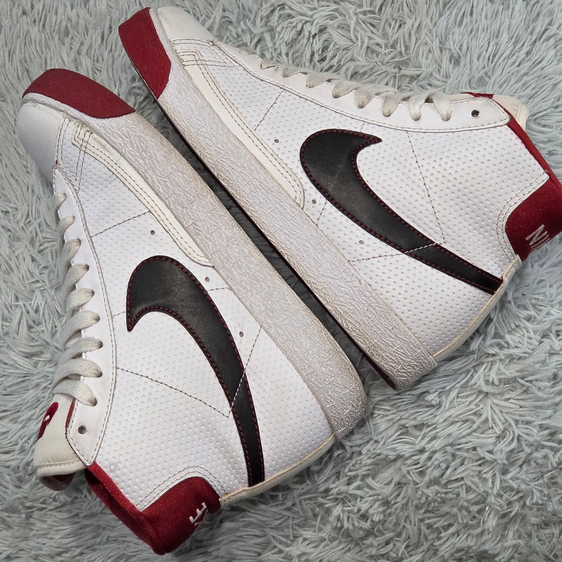 7a-18:나이키 블레이저 미드 GS 화이트/레드/블랙(235) 상품이미지8