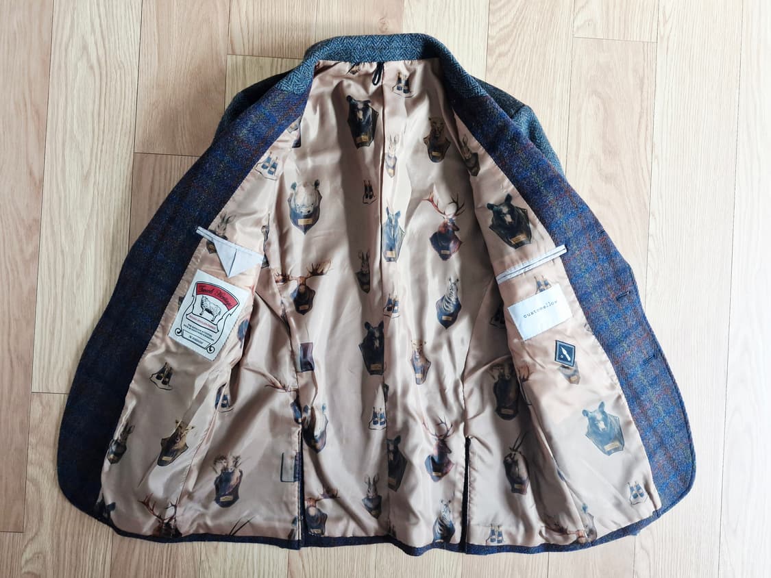 커스텀멜로우 체크 해리스 트위드 자켓  상품이미지6