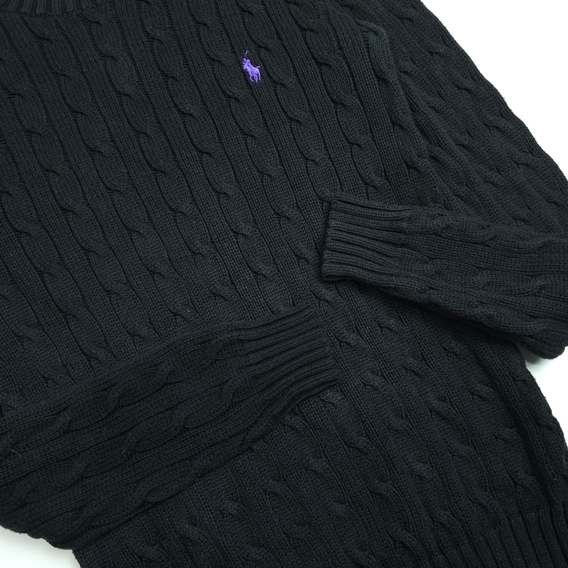 [택포]폴로 케이블 니트 S 상품이미지5