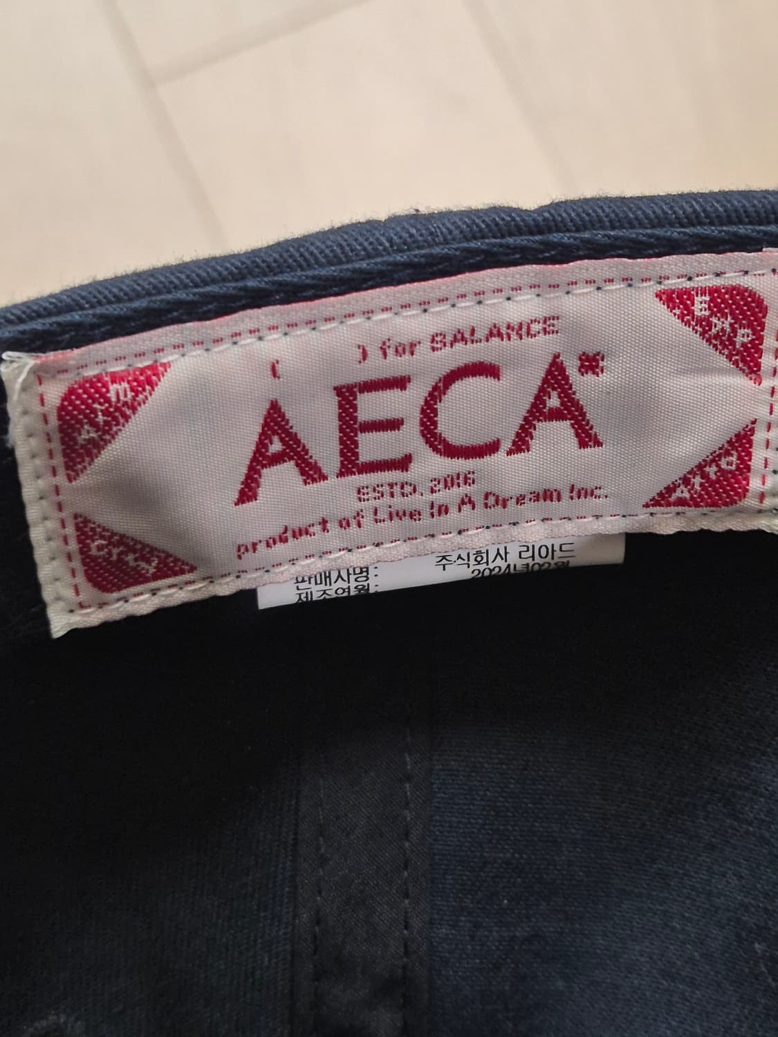 에이카화이트 네이비캡 상품이미지5