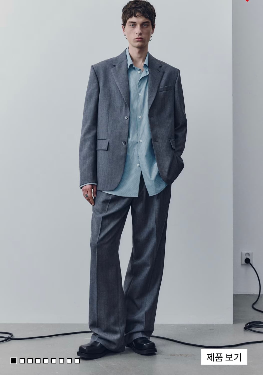 h&m 아뜰리에 25fw 와이드 싱글브레스티드 울블렌디드 재킷 52사이즈 상품이미지1