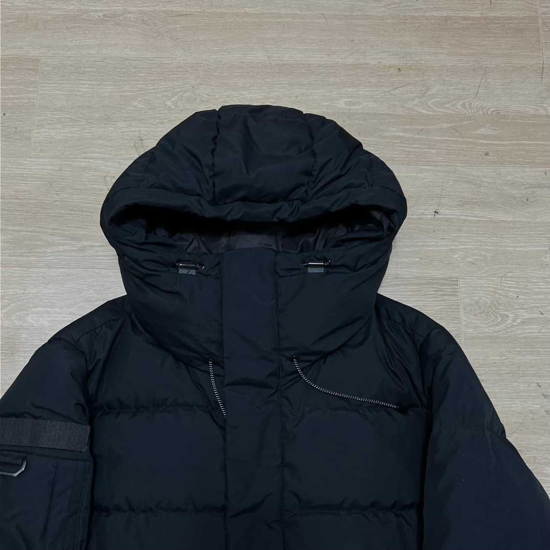 펜필드 덕다운 포켓 후드 벤치 롱패딩 점퍼 [블랙] L/100 상품이미지2