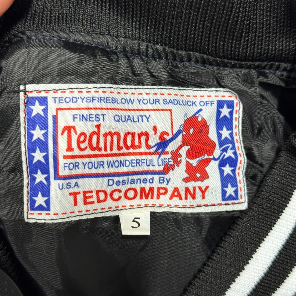 테드컴퍼니 올드스쿨 풀 패치 페이크 레더 암 바시티 자켓 상품이미지6