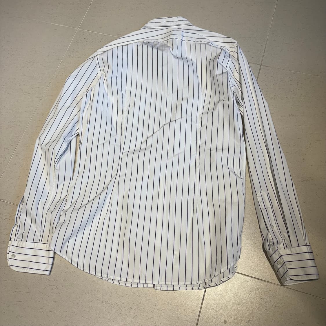 글렌셔츠 화이트스트라이프 셔츠 Made in Italy 상품이미지5