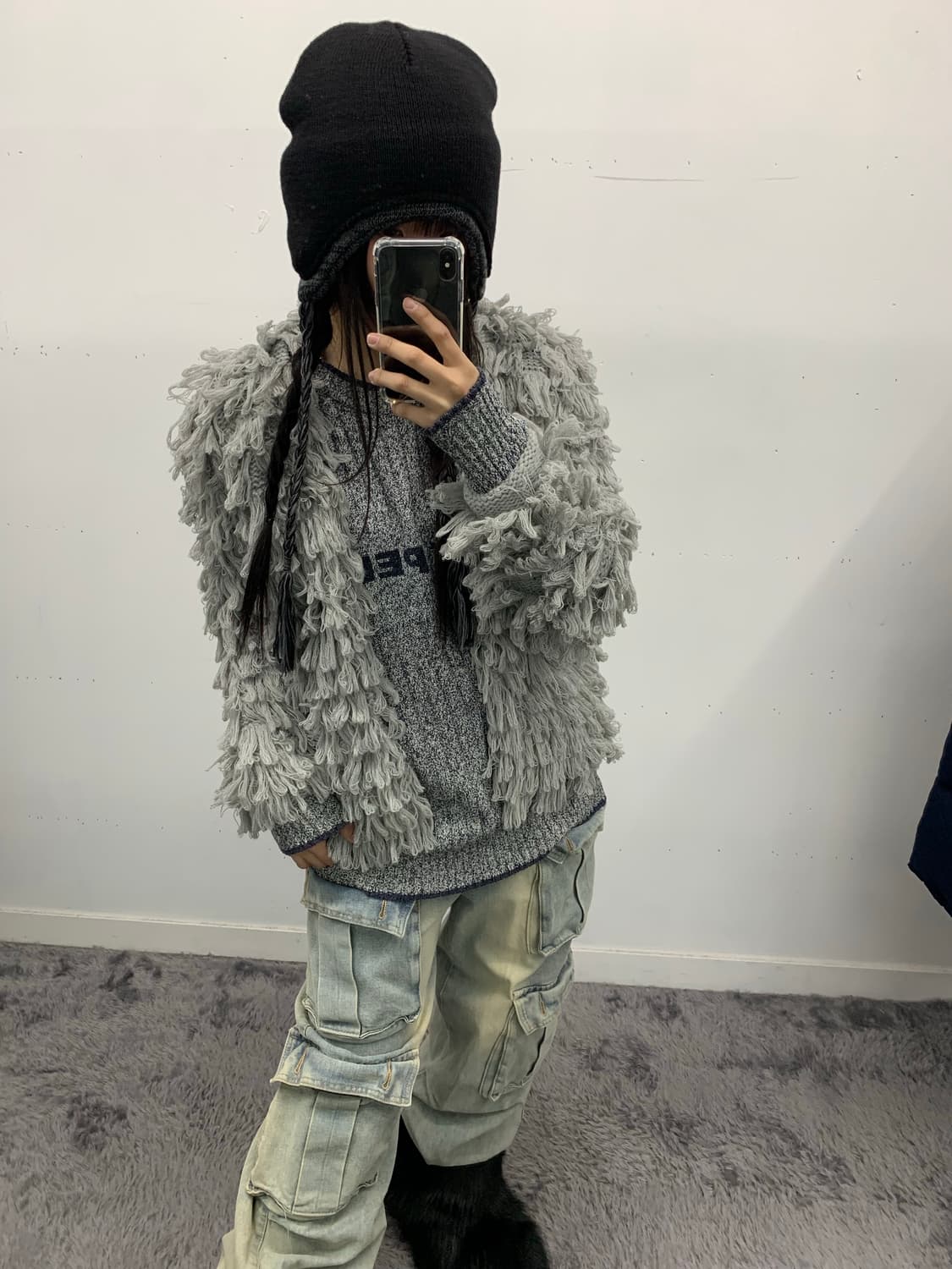 프린지 니트 가디건 상품이미지3