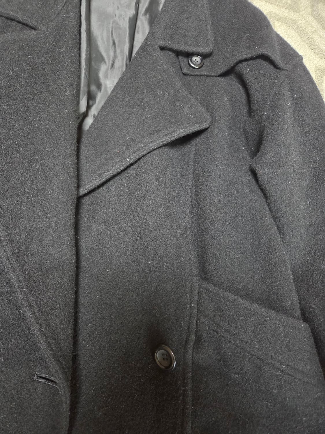 블랙 빈티지 코트 상품이미지3