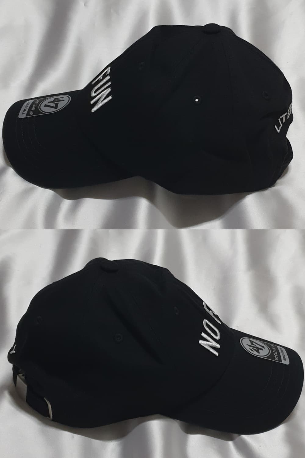 블랙 레터링 no fun 로고 볼캡 모자 상품이미지4