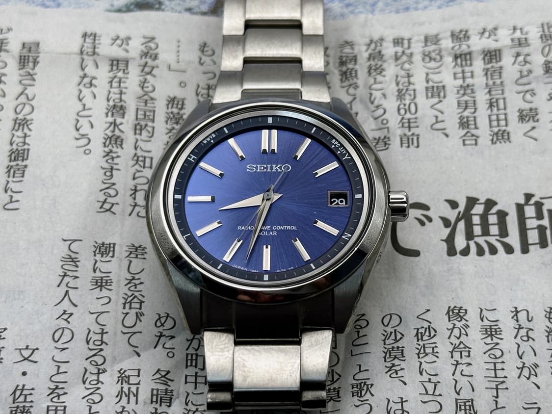 [신품급 풀박스] 세이코 브라이츠 SAGZ081 블루 선레이 전파 솔라 상품이미지6