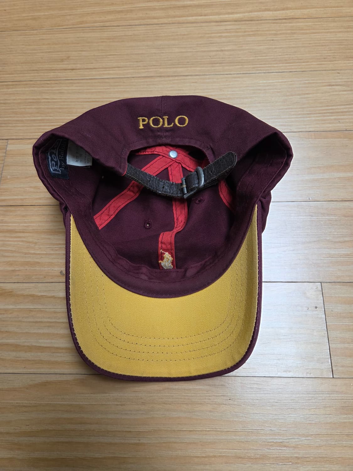 폴로 구형 치노 볼캡 버건디 상품이미지2