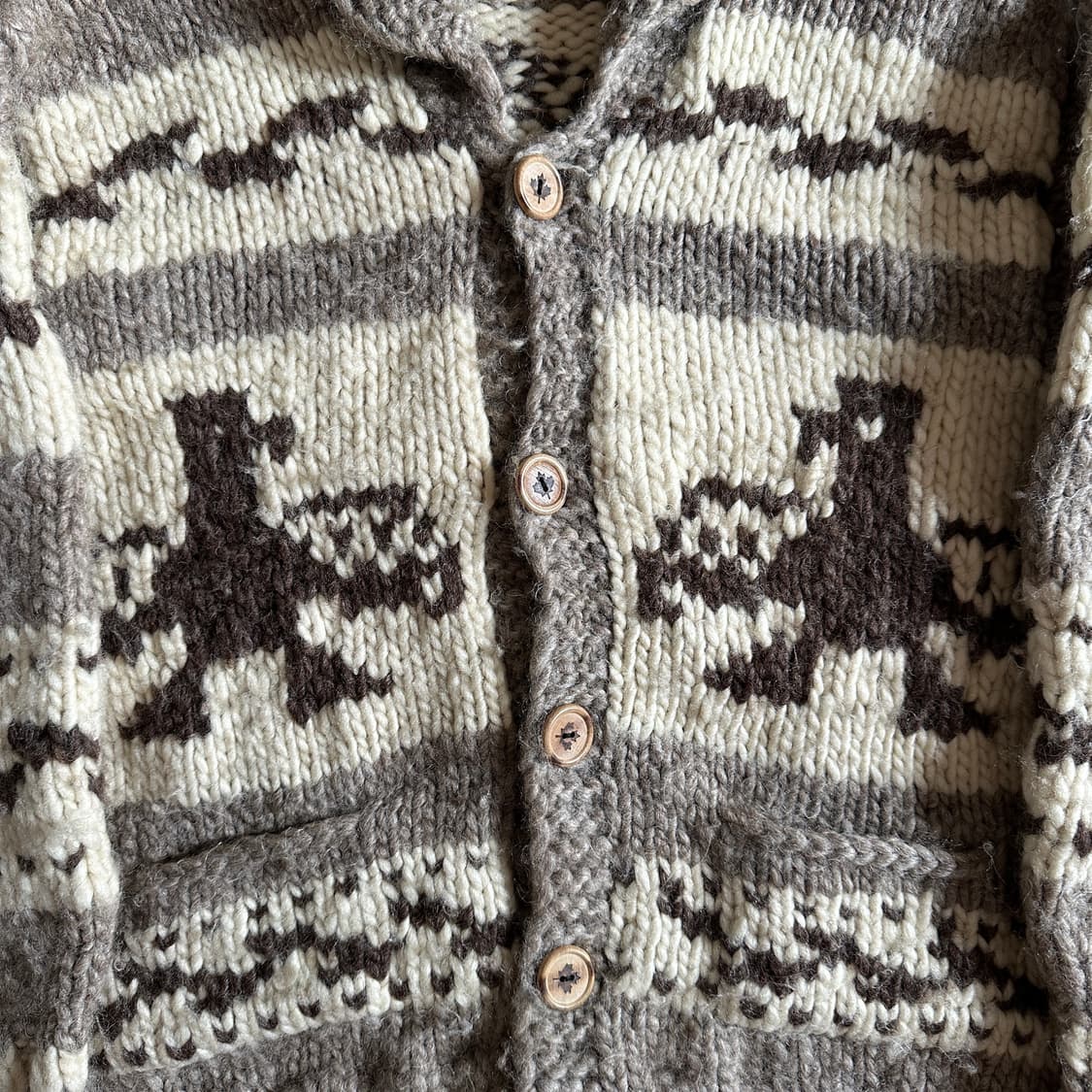 80-90’s Ca Dumaus cowichan cardigan 상품이미지4