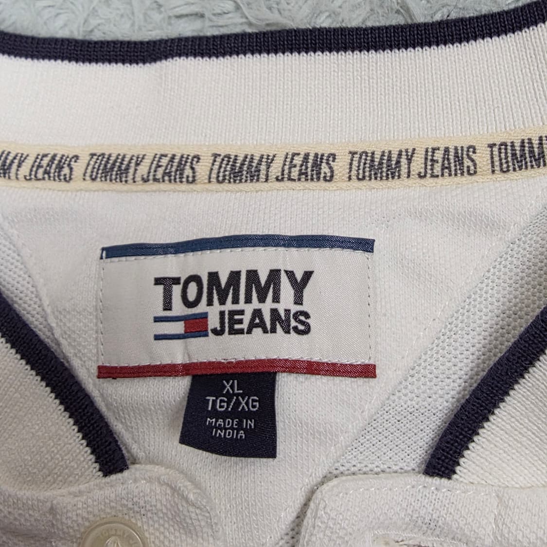 타미힐피거 타미진스 남성 베이스볼 헨리넥 반팔티 XL 상품이미지5