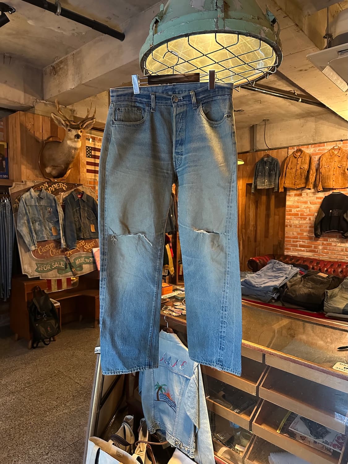 80s USA 빈티지 리바이스 501 66후기 셀비지 데님 팬츠 상품이미지1