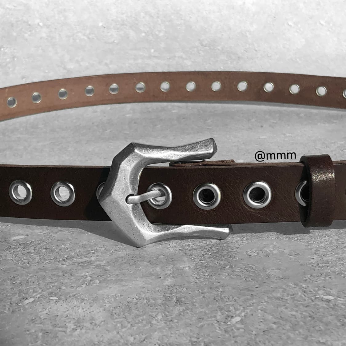 [Unisex] 아일렛 웨스턴 가죽 벨트 브라운 상품이미지2