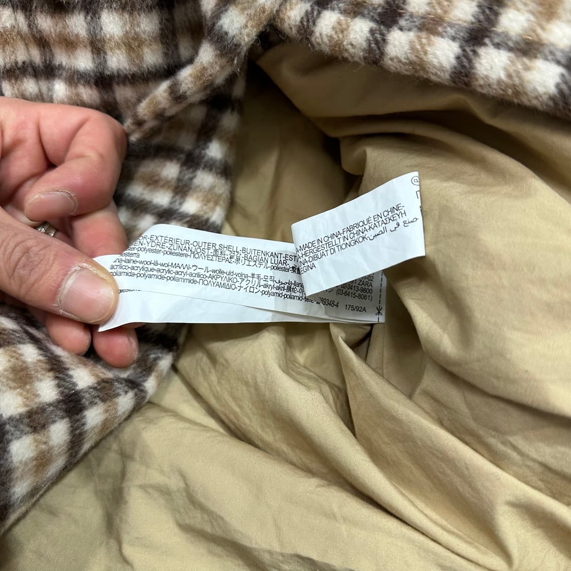 [100-105] 자라 체크더플코트 상품이미지4