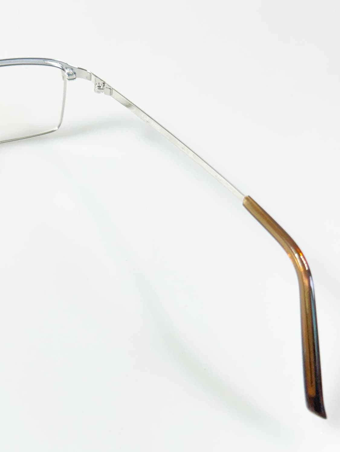 R&B EYEWEAR 실버 반무테 스퀘어 메탈 빈티지 안경 상품이미지6