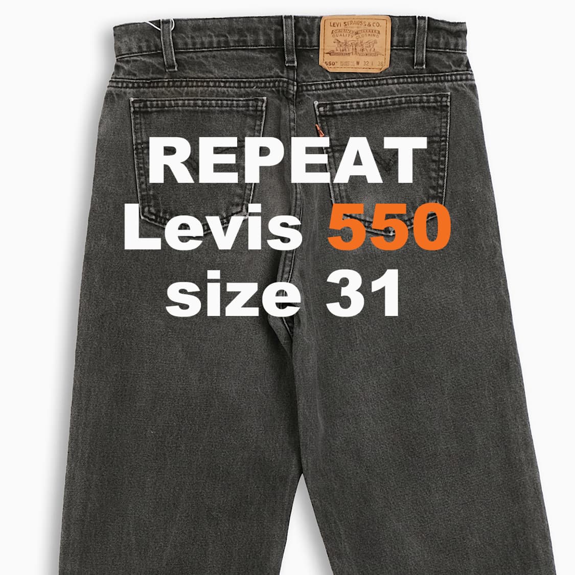 리바이스 550 오렌지탭 흑청 90s 31 인치 OR5503238 상품이미지1