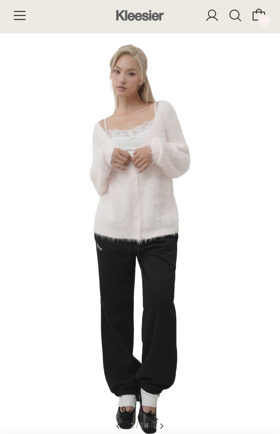 클리시어 슈가플럼 가디건 핑크 상품이미지1